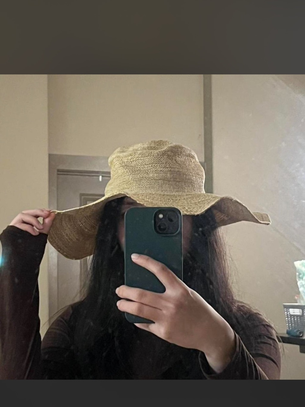 & Other Stories Natural Straw Floppy Sun Hat